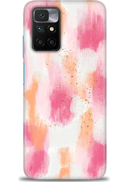 Xiaomi Redmi 10 Kılıf Hd Baskılı Kılıf - Pembe Palet