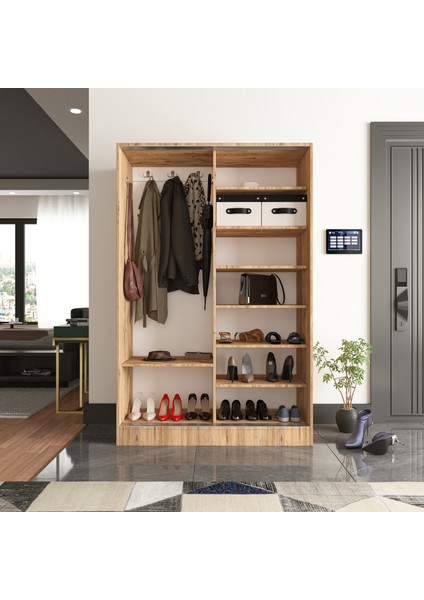 Aura Pine Portmanto Vestiyer Ayakkabılık Aynalı 2 Sürgü Kapaklı fırsatları