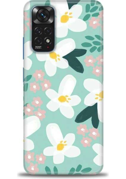 Xiaomi Redmi Note 12 4g Kılıf Hd Baskılı Kılıf - Pembe Beyaz Papatyalar