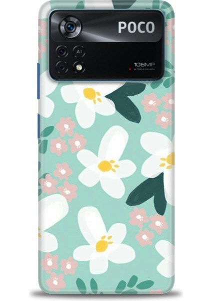 Xiaomi Poco X4 Pro 5g Kılıf Hd Baskılı Kılıf - Pembe Beyaz Papatyalar