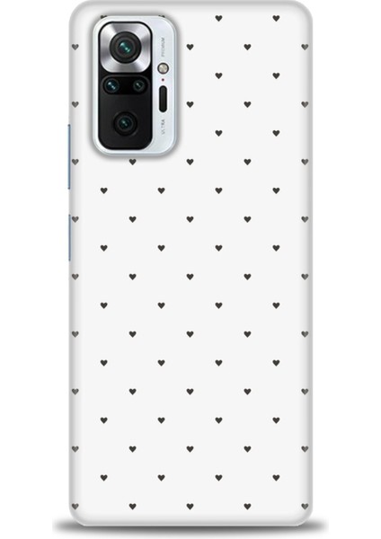Xiaomi Redmi Note 10 Pro Kılıf Hd Baskılı Kılıf - Minik Siyah Kalp
