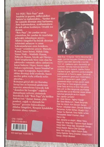 Allah'ın Süngüleri -Reis Paşa-Imzalı Ithaflı 2002 Yili Is Bankasi Yayinlari 1,baski