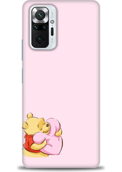 Xiaomi Redmi Note 10 Pro Kılıf Hd Baskılı Kılıf - Winnie The Pooh Kalpli