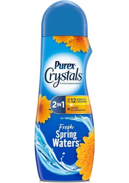 Crystals 2 In 1 Fresh Spring Waters Çamaşır Makinası Koku Giderici 595 ml
