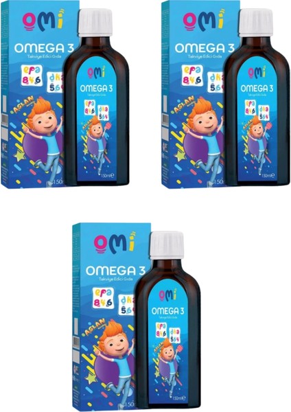 3 Adet Omega-3 150 ml Şurup