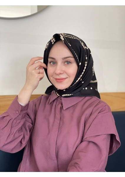 Siyah Pablio Ferre Twill Ipek Eşarp
