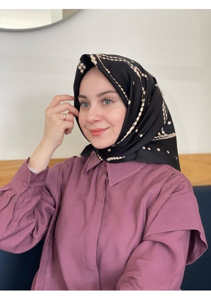 Siyah Pablio Ferre Twill Ipek Eşarp