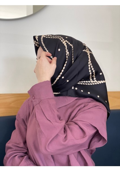 Siyah Pablio Ferre Twill Ipek Eşarp
