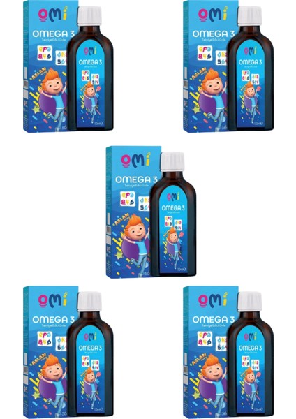 5 Adet Omega-3 150ML Şurup