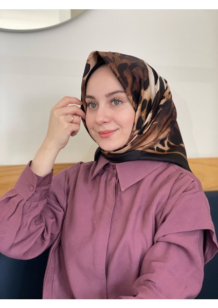 Toprak Pablio Ferre Leopar Desen Twill Ipek Eşarp