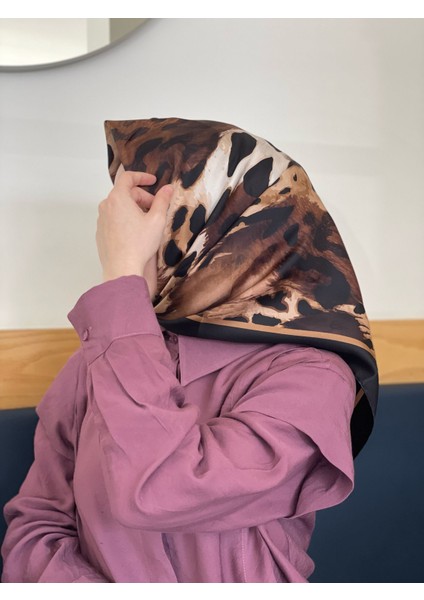 Toprak Pablio Ferre Leopar Desen Twill Ipek Eşarp