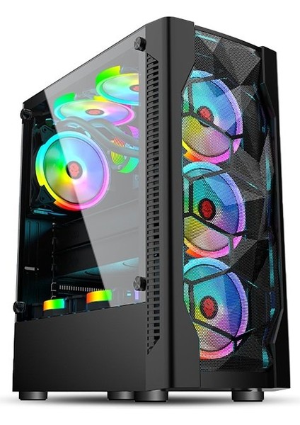 BZ01 Atx Micro Atx Itx X4 Argb Fan Temper Cam Pc Gaming Kasa