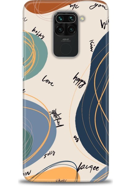 Xiaomi Redmi Note 9 Kılıf Hd Baskılı Kılıf - Happy