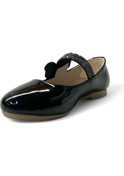 258 Kız Çocuk Okul Öncesi Kelebekli Taşlı Babet modelleri