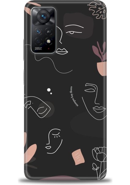 Xiaomi Redmi Note 11 Pro Kılıf Hd Baskılı Kılıf - Siyah Silüet