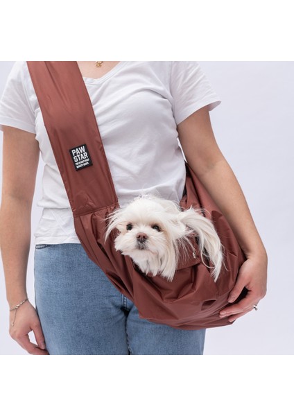 Kahverengi Crossbody Küçük Irk Köpek Çapraz Taşıma Çantası