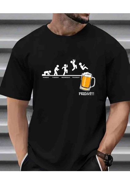 Friday Baskılı Özel Tasarım Oversize Tshirt