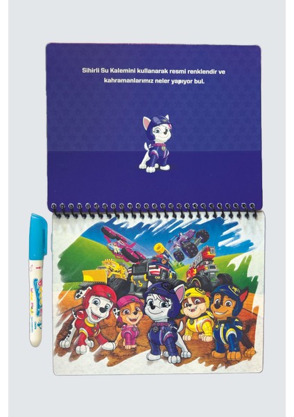 Paw Patrol Orijinal Lisanslı Nickelodeon Özel Sulu Kalem ile Sihirli Boyama Kitabı Water Magic indirimleri