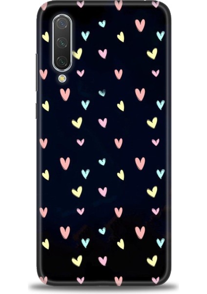Xiaomi Mi 9 Lite Kılıf Hd Baskılı Kılıf - Mini Mini Kalpler