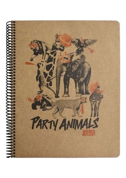 Kraft Defter Çizgili 100 Yaprak A4 Spiralli Farklı Desen