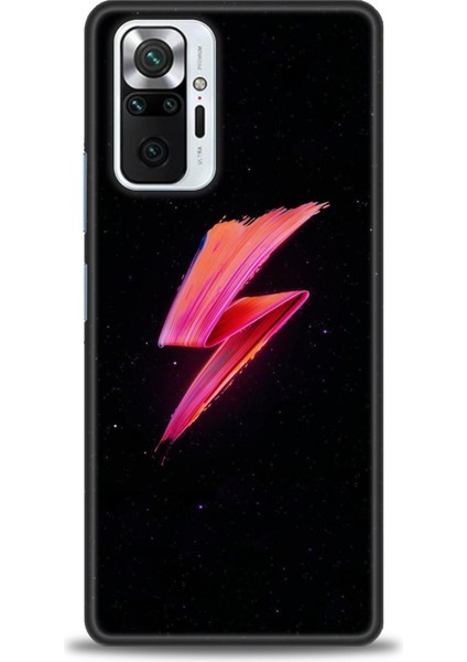 Xiaomi Redmi Note 10 Pro Kılıf Hd Baskılı Kılıf - Pembe Şimşek
