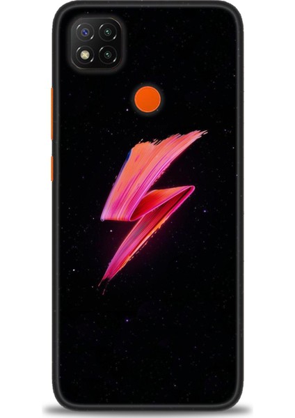 Xiaomi Redmi 9c Kılıf Hd Baskılı Kılıf - Pembe Şimşek