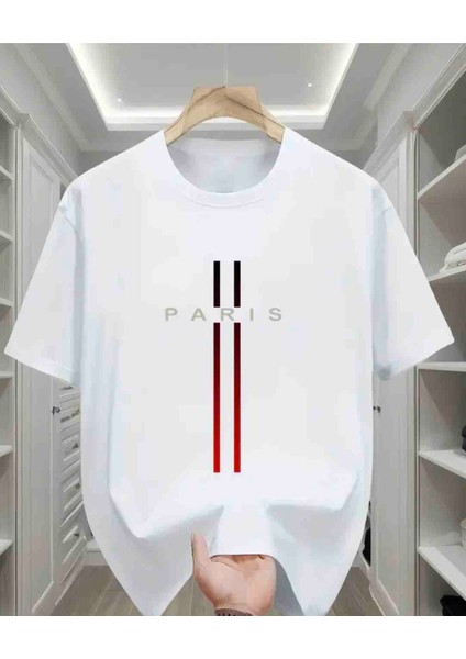 Paris Baskılı Özel Tasarım Oversize Tshirt