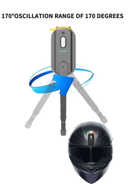 Motosiklet Kask Vizör Silici Üniversal Su Geçirmez Kask Ön Cam Silecek Şarj Edilebilr 800 Mah