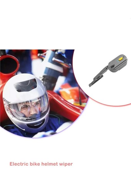 Motosiklet Kask Vizör Silici Üniversal Su Geçirmez Kask Ön Cam Silecek Şarj Edilebilr 800 Mah fırsatları