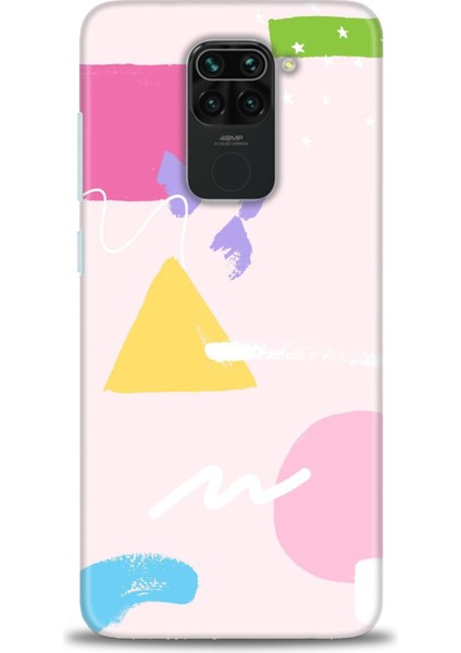 Xiaomi Redmi Note 9 Kılıf Hd Baskılı Kılıf - Üçgen Kare