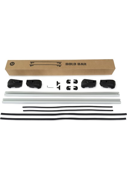 Audi Q5 Ara Atkı Gri- Bold Bar v2 (2 Parça) | 2008-2016 Arası modelleri