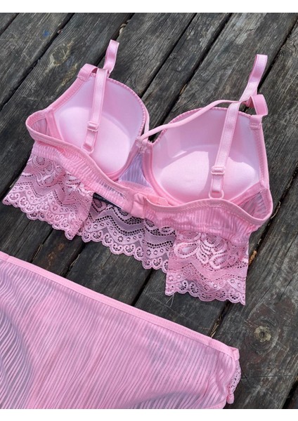 Pembe Dantelli Ip Model Destekli Takım fiyatları