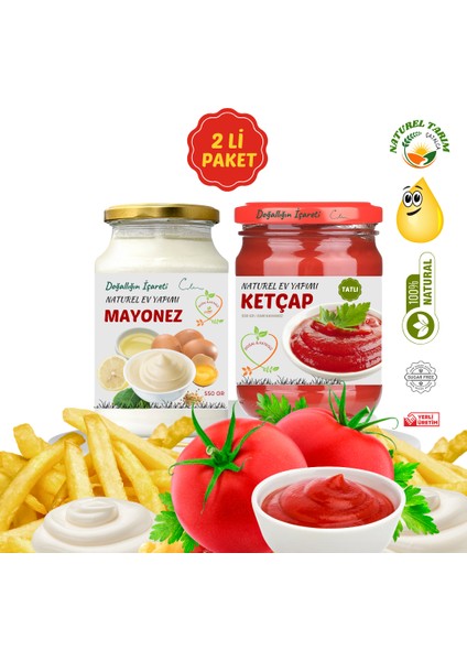 Naturel Ev Yapımı Ketçap & Mayonez 2 Li Paket