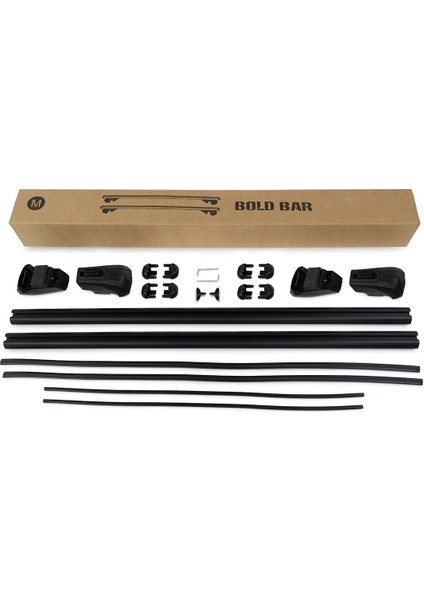 Nissan Qashqai Ara Atkı Siyah- Bold Bar V2 (2 Parça) | (2007-2014)