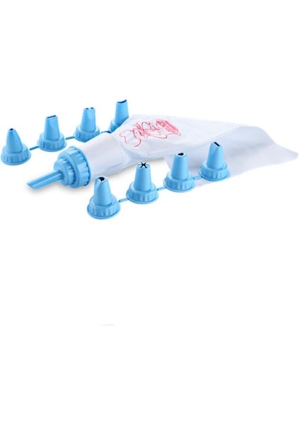 Krema Torbası 10 Parça - Farklı Uçlu Pasta Krema -Kremşanti Süsleme Torbası