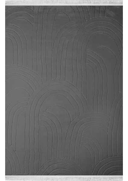 Mojave MJ06 Gri Micro Fiber Polyester Yumuşak Silinebilir Keçeleşmez Leke Tutmaz Dekoratif Halı