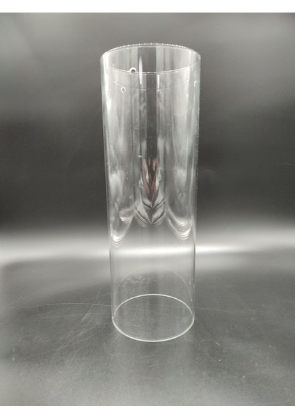 Silindir Avize Camı.şeffaf Renkte.yanlarından 3.adet Vida DELIKLI.ÇAPI:12.00cm-H:34.00cm