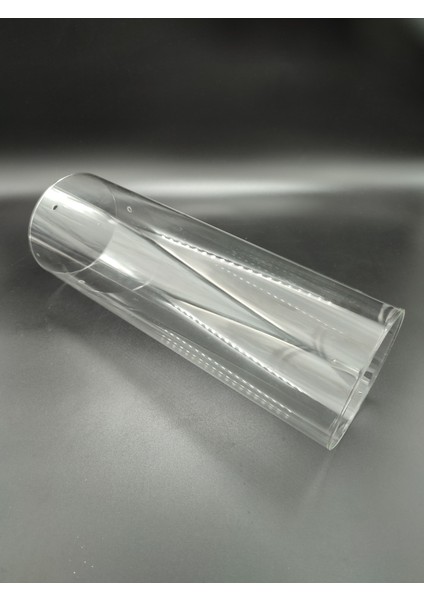 Silindir Avize Camı.şeffaf Renkte.yanlarından 3.adet Vida DELIKLI.ÇAPI:12.00cm-H:34.00cm