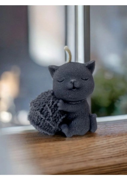 Aresmumatölyesi Dekoratif Hediyelik 4 ' Lü Sevimli Kedi Şeklinde Mum fiyatları