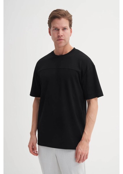 Bisiklet Yaka Siyah Erkek T-Shirt 4007 fiyatları