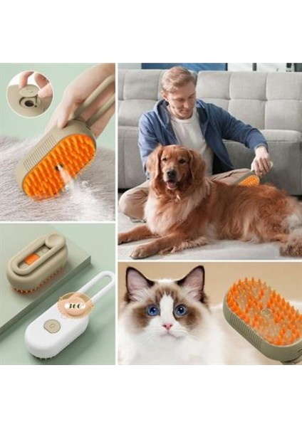 Saplı Su Püskürtmeli Kedi Köpek Fırçası Masaj Etkili Tüy Toplama Tarağı fırsatları