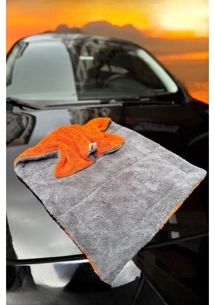 Premium 50X80 Çift Taraflı Kenarsız 740 Gsm Kalın Oto Yıkama Kurulama Araba Temizlik Bezi Mikrofiber