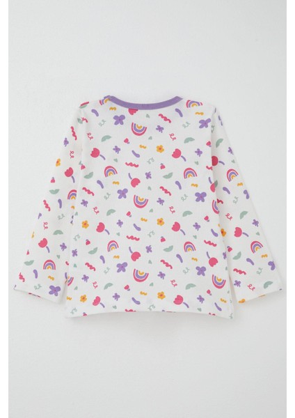 Kız Çocuk Pijama Takımı Baharın Renkleri 1-3 Yaş, Beyaz fırsatları