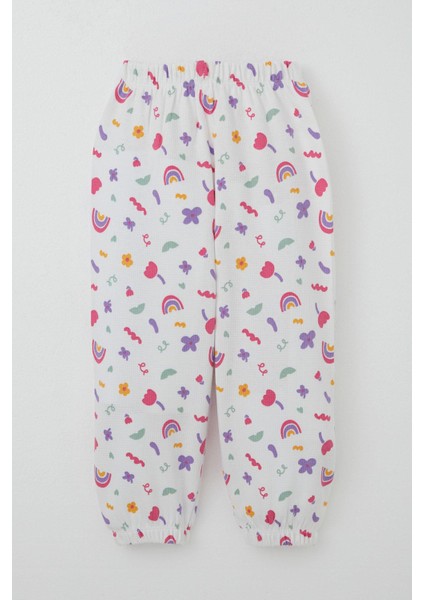 Kız Çocuk Pijama Takımı Baharın Renkleri 1-3 Yaş, Beyaz indirimleri