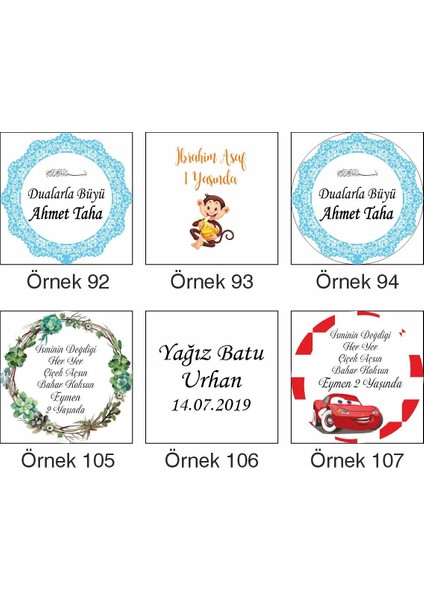 Kişiye Özel Erkek Çocuğu Için Kırmız Araba Mevlid - Hoşgeldin Mdf Üzerine Uv Baskılı 20 Adet Magnet