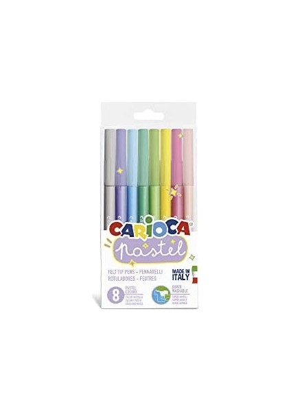 Pastel Süper Yıkanabilir Keçeli Kalem 8'li