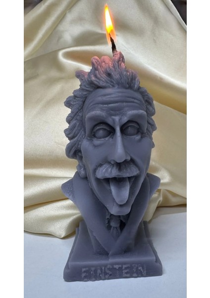 Dekoratif Hediyelik Esprili Einstein Büstü Mum