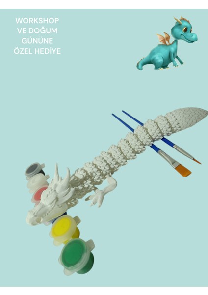 Ejderha 3D Figür Boyama Seti