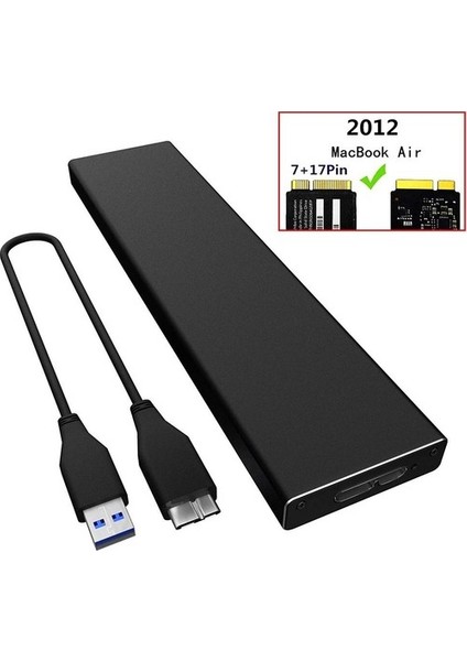 Macbook SSD Kutusu 2012 7+17 Pin macbook SSD Kutusu