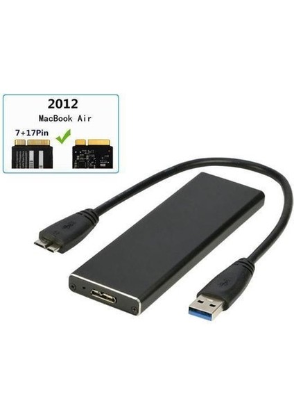 Macbook SSD Kutusu 2012 7+17 Pin macbook SSD Kutusu